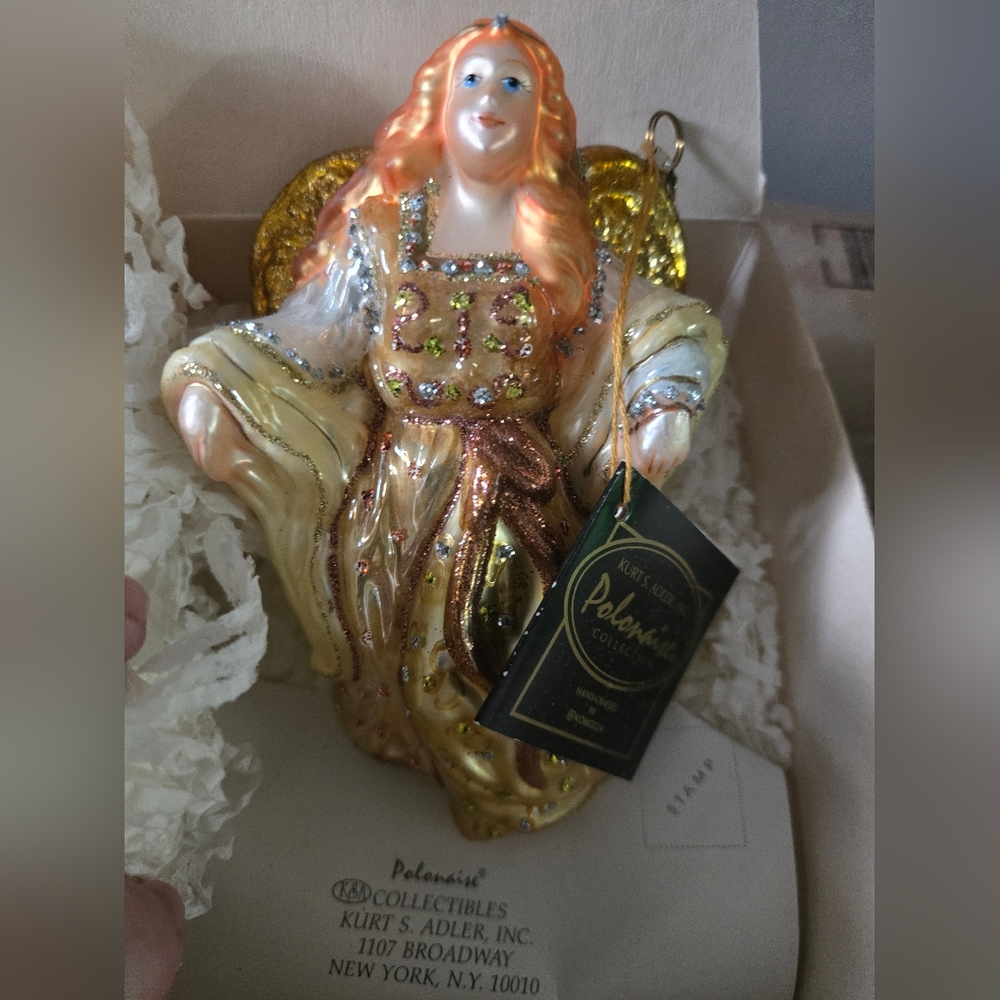 Polonaise for‎ Kurt Adler Christmas Ornament Angel in Box With Tag AP1701A3 - Picture 4 of 5